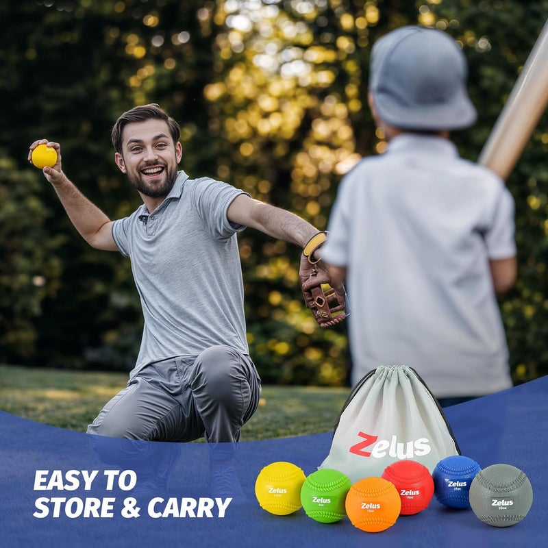 ZELUS Weighted Baseball Set with Seams for Hitting Pitching, Plyometric Baseballs with Carry Bag, Variable Weighted Balls for All Skill Levels - Image 5